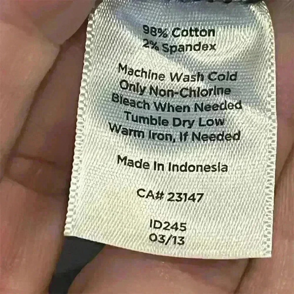 Talbots Women's Size 2 Blue Geometric Slim Ankle Pants Casual Denim - Picture 7 of 12